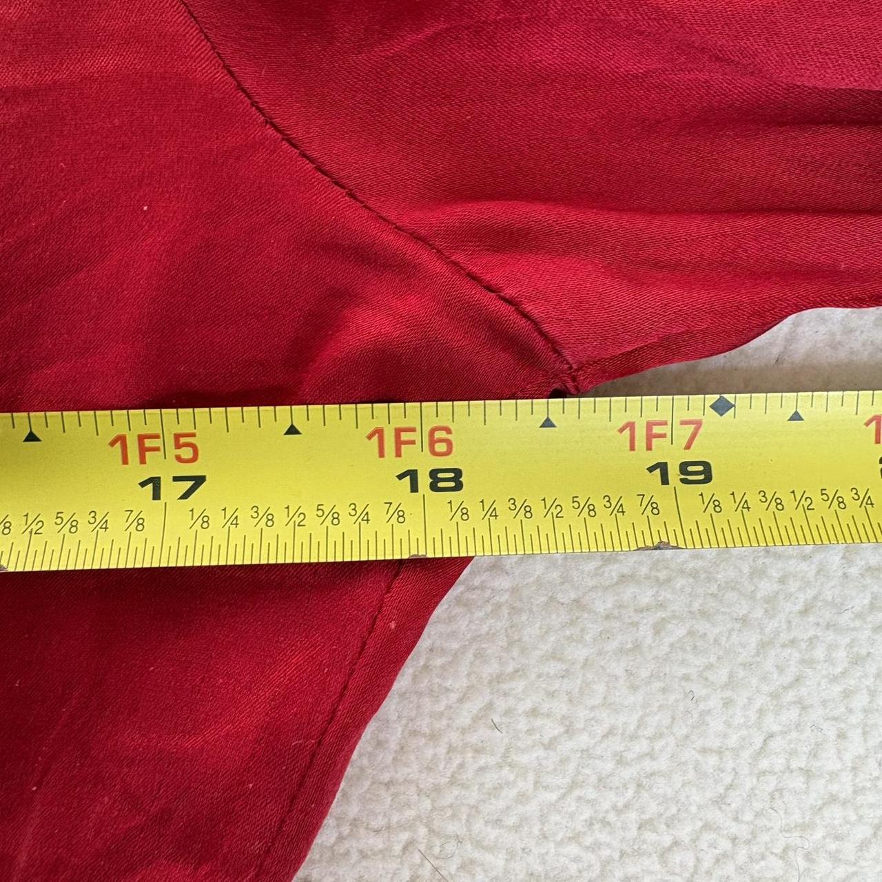 Cache Women's Blouse - Red - S – Cache red silk b… - image 5