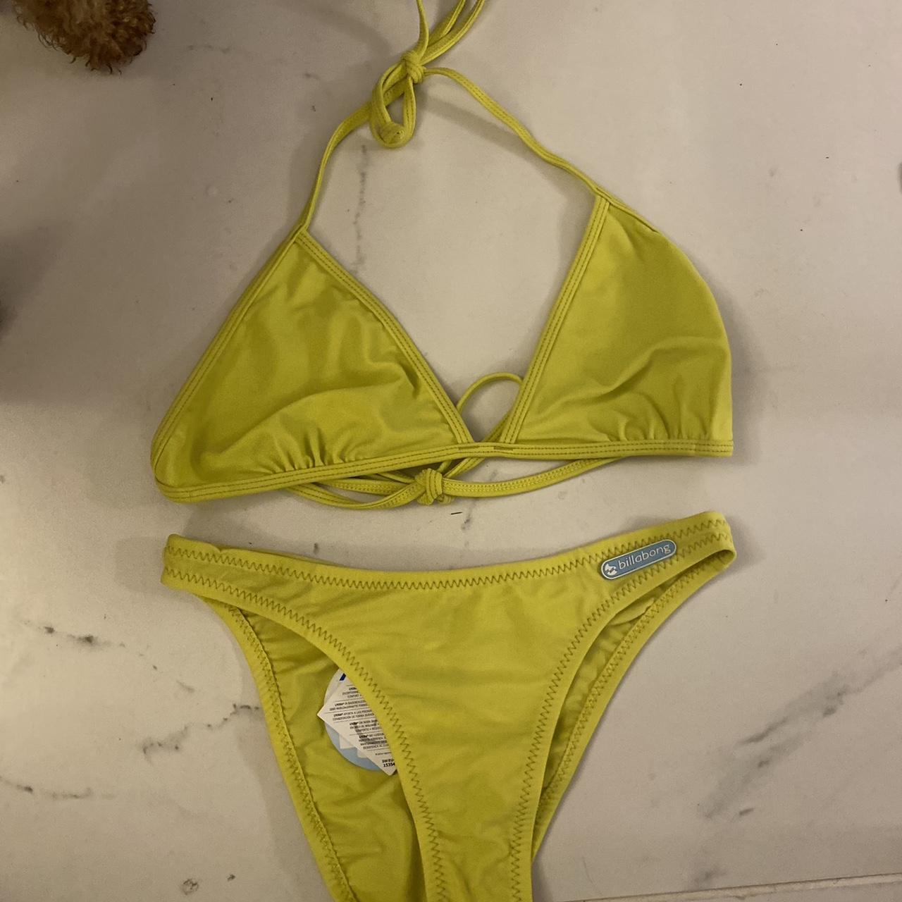 Vintage neon green bikini 🌱 Billabong Brand new I... - Depop