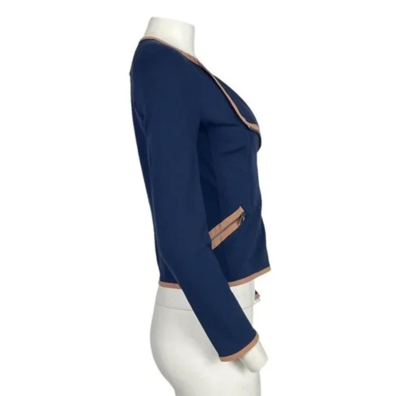 Cortefiel Women's Navy and Tan Jacket (2)
