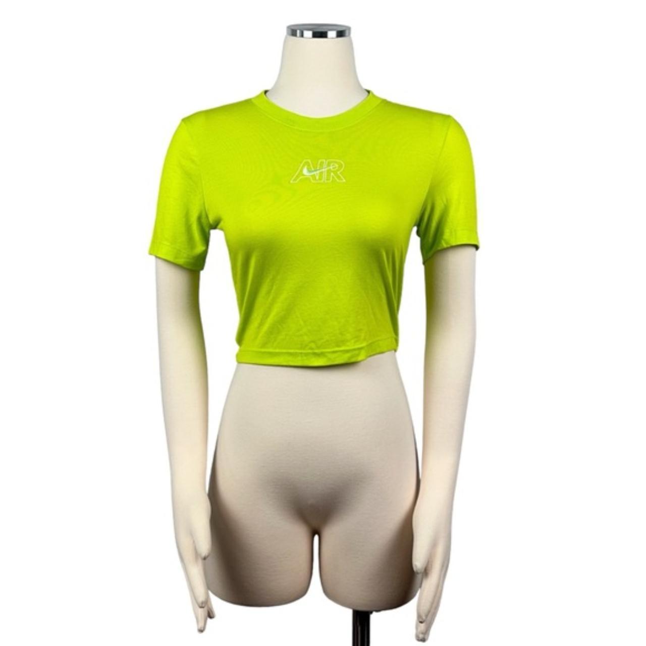 lime green nike crop top