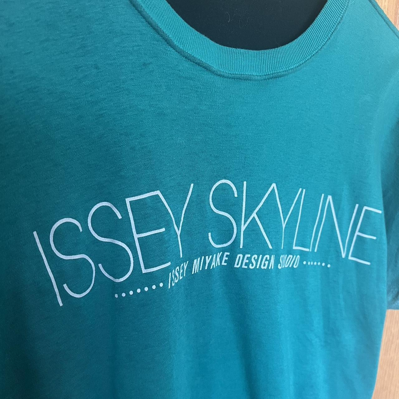 Issey Miyake Men's Blue and Navy T-shirt | Depop