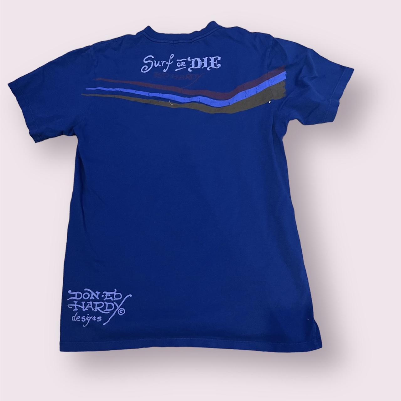 Ed Hardy surf or die Vneck shirt size Medium (not... Depop