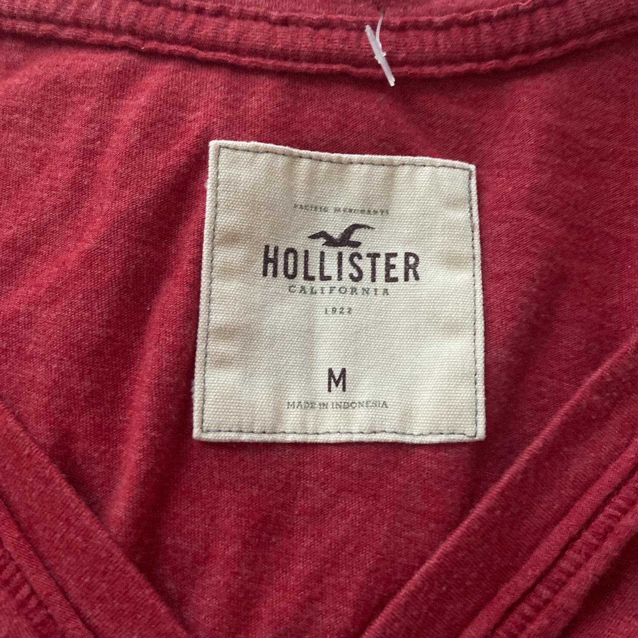 Hollister Co. Women's Burgundy T-shirt | Depop