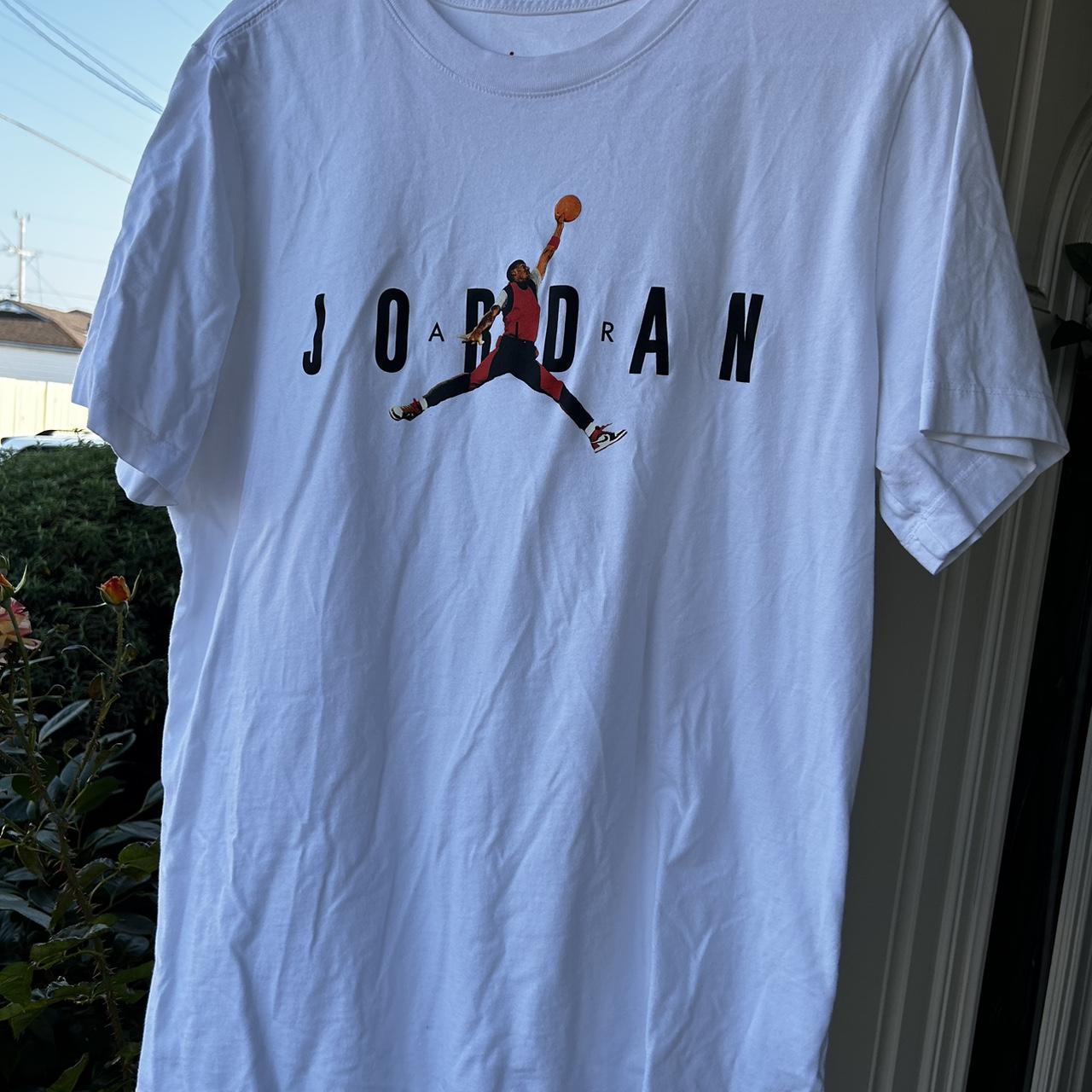orange and white jordan shirts