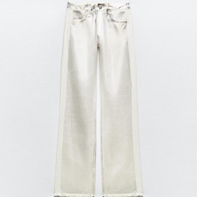 VIP【関税送料無料】希少 GOLDEN  BEIGE DENIM JEANS straight-jean-camel-wide-leg-