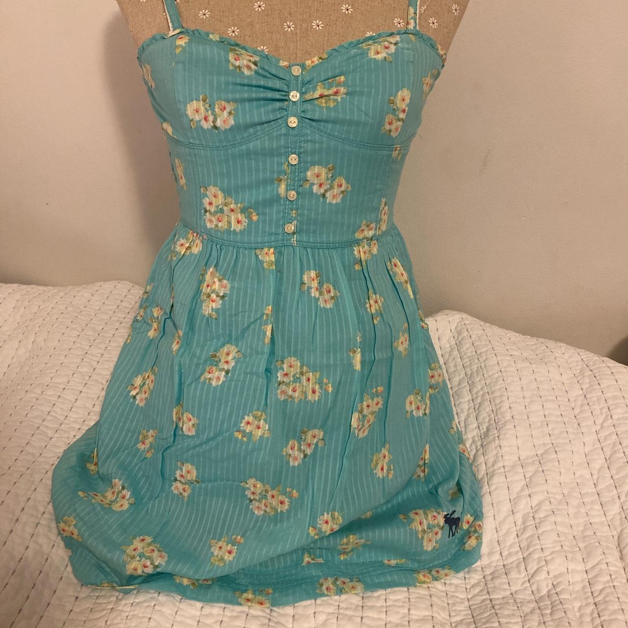 Light blue dress with yellow clearance flowers