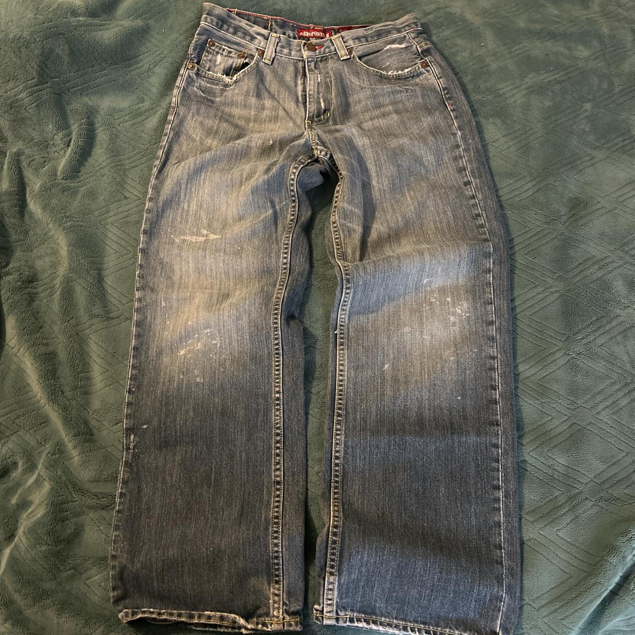 Vintage Aeropostale baggy y2k jeans w/ perfect... - Depop