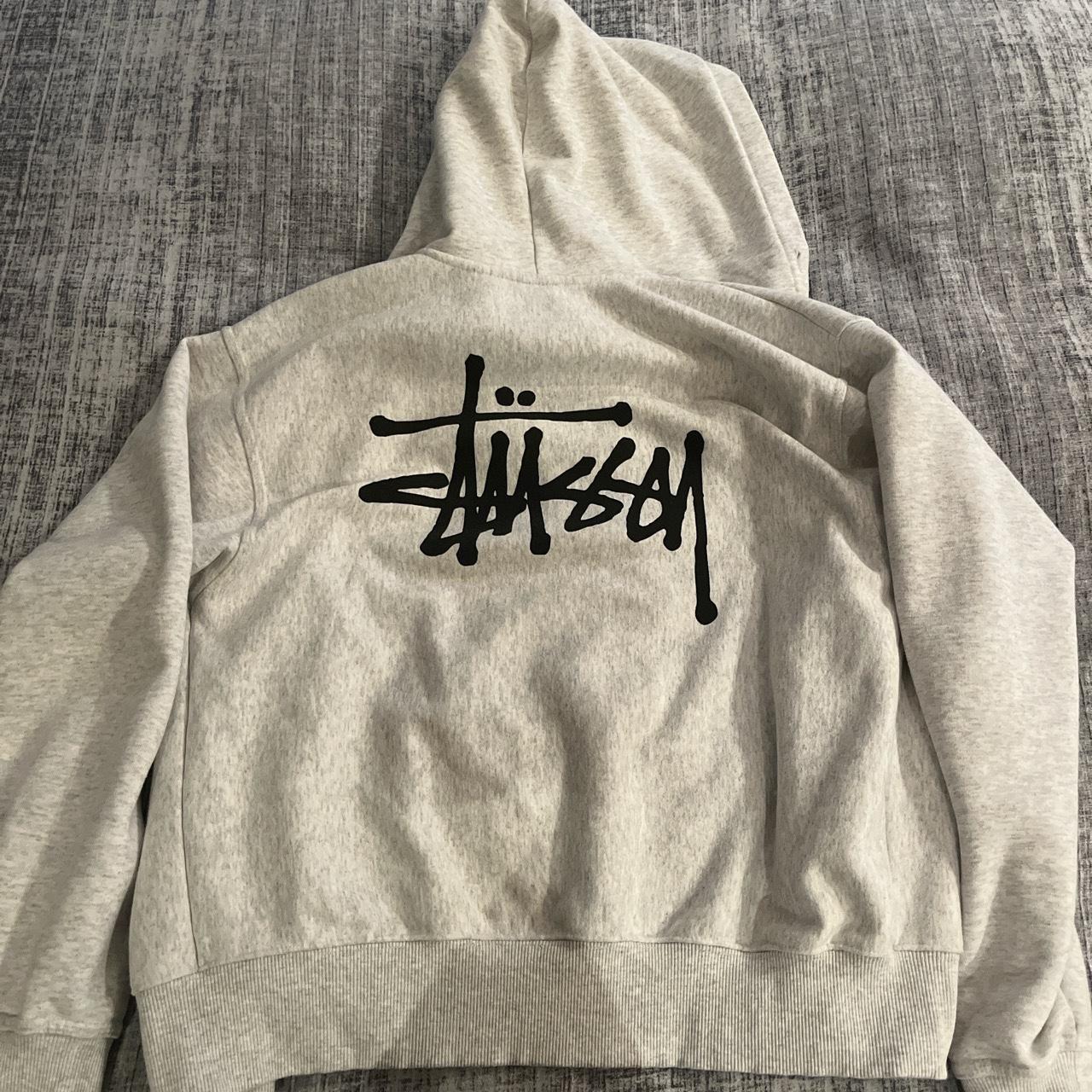 Sick grey Stüssy zip up. Perfect condition apart... - Depop