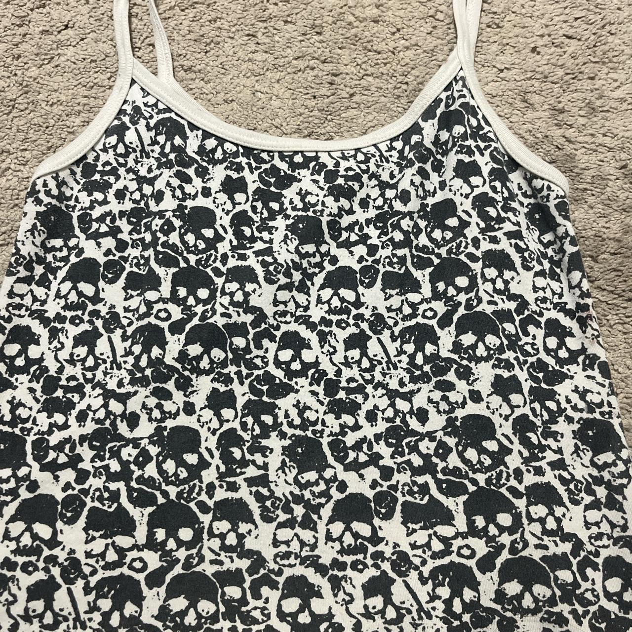 Brandy Melville Skull Tank Top Depop