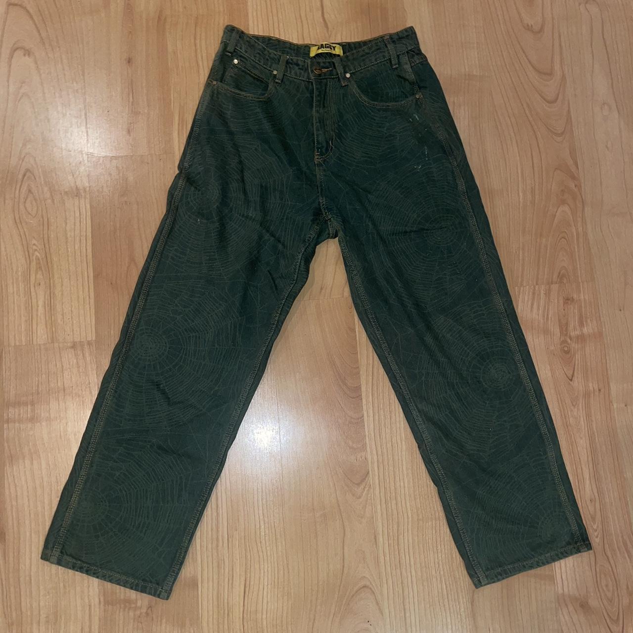 Butter Goods Green Spiderweb Pants Baggy W30 #Butter... - Depop