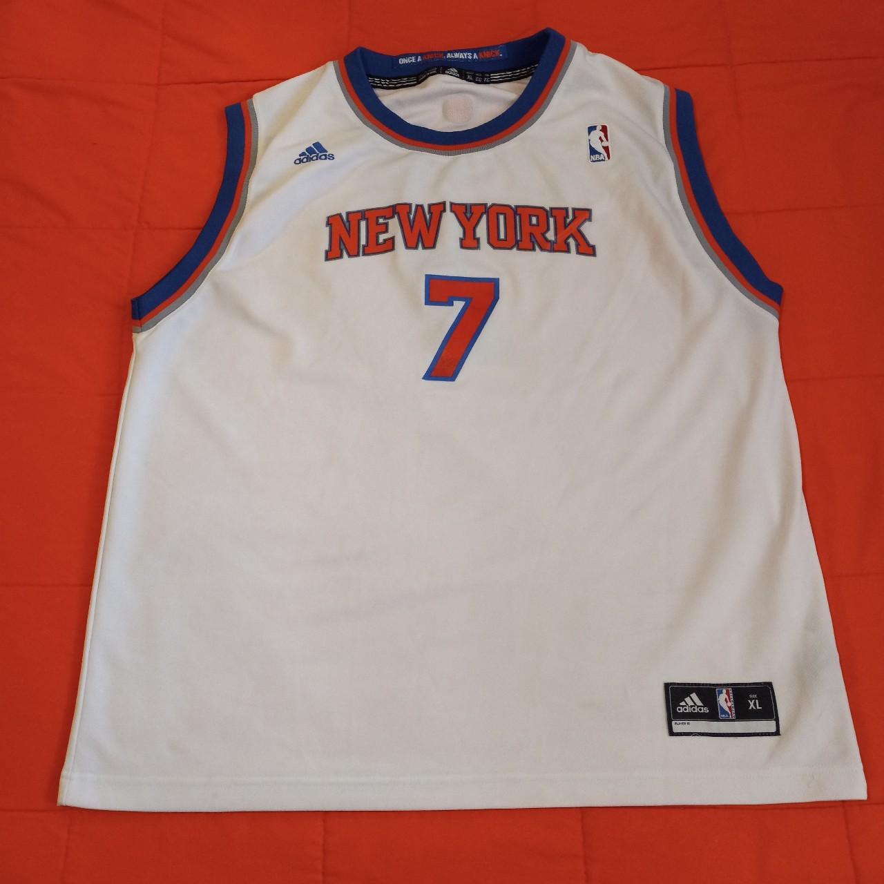 Carmelo Anthony #7 New York Knicks Jersey Adidas Size Small Home White