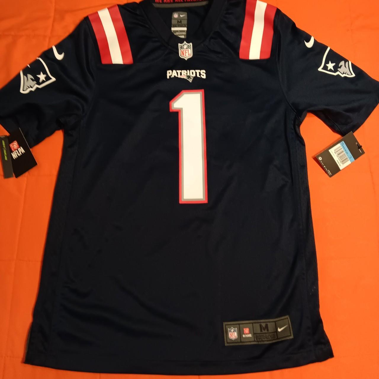 New England Jersey Mens Medium Cam Newton 1 New. Depop