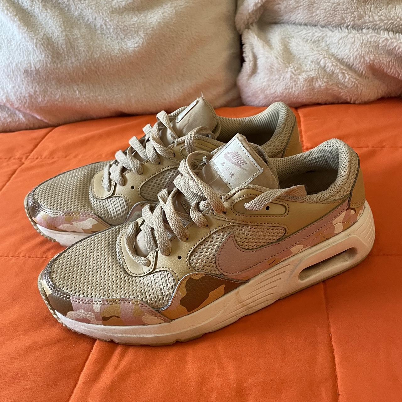 Nike Air Max Shoes Womens Size 8.5 Camo Sesame. Depop