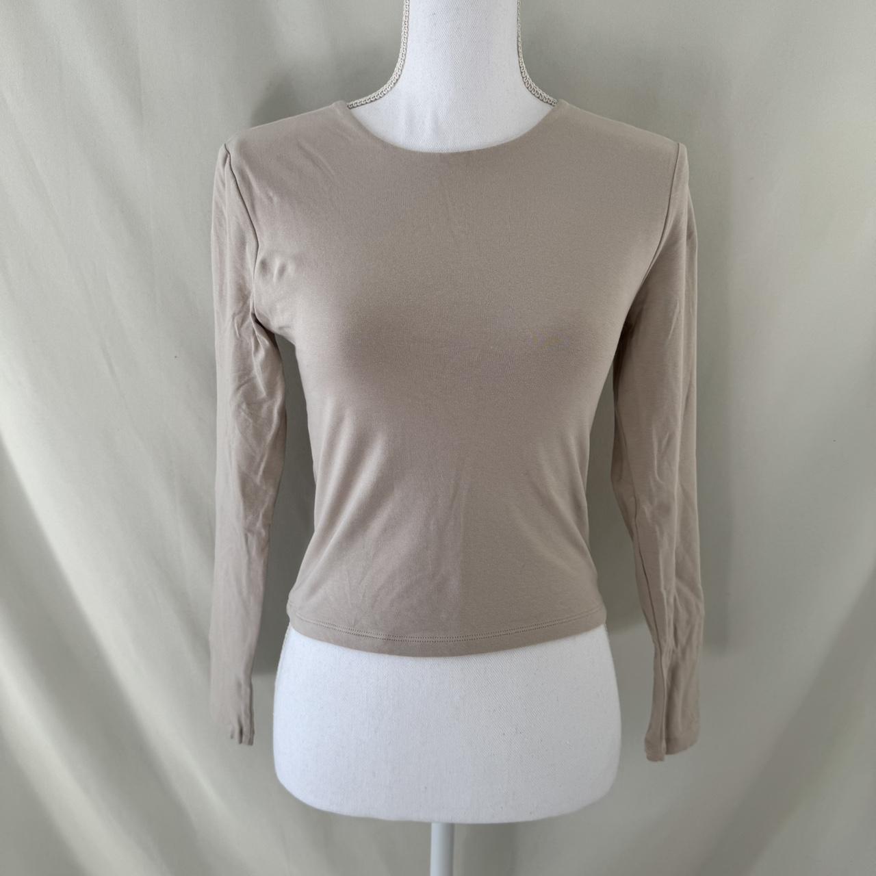 Abercrombie soft A&F cropped long sleeve top new... - Depop