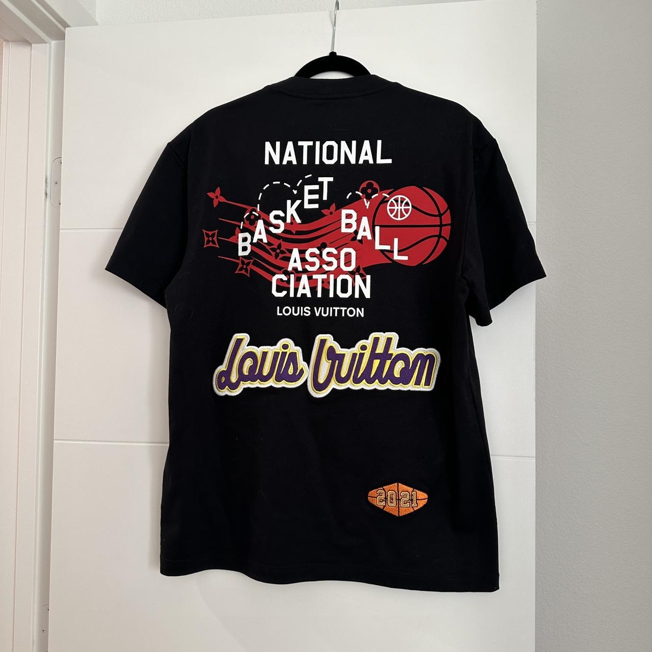 Louis Vuitton x NBA patch logo T-shirt. Amazing - Depop