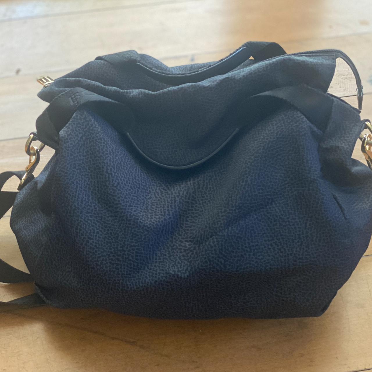 Handbag Bianca Borbonese Borbonese Bag In Black Leather Details And