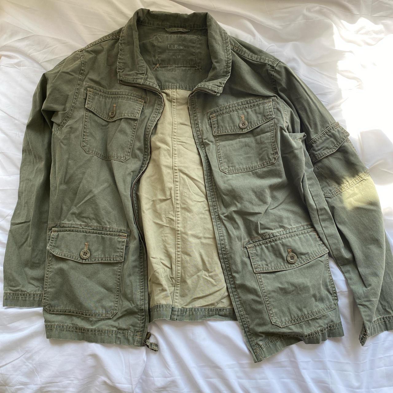 Ll bean army green jacket best sale