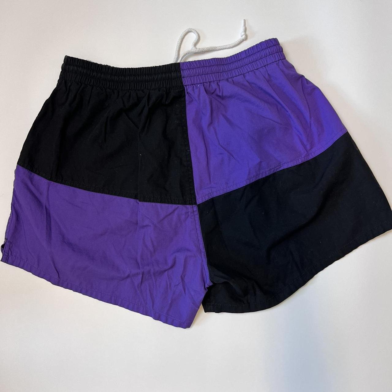 VTG Athletic Works Men's Color Block 90s Trunks... - Depop