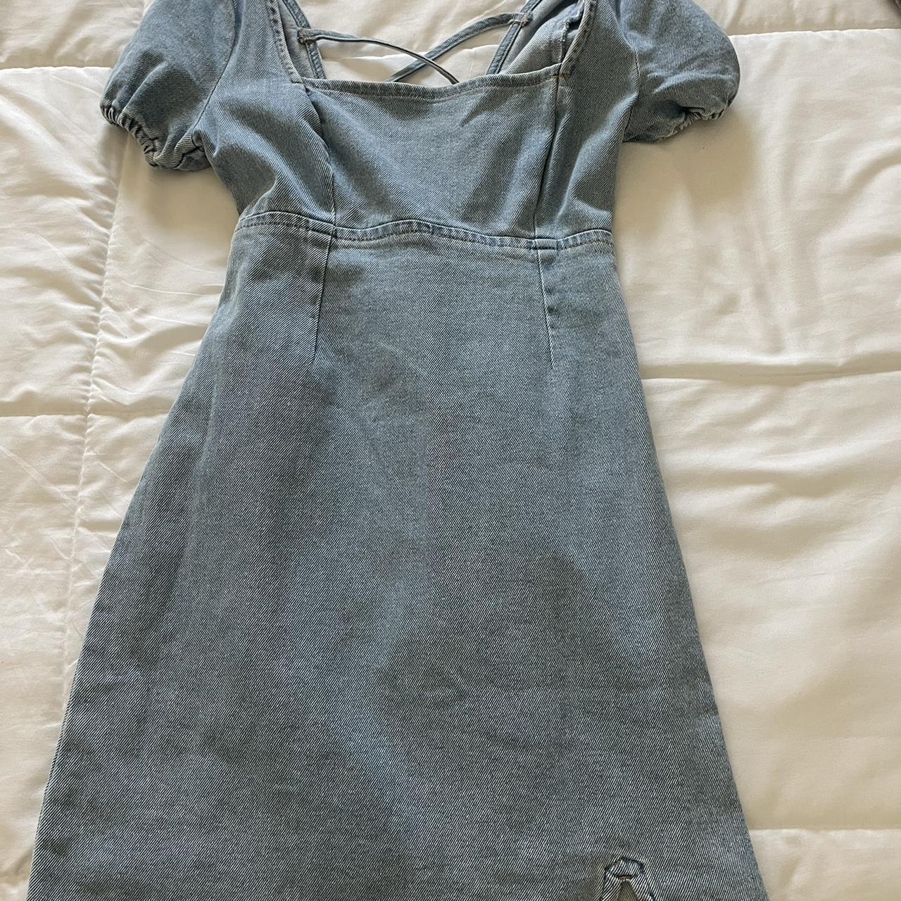 Hollister denim dress, never worn, Depop