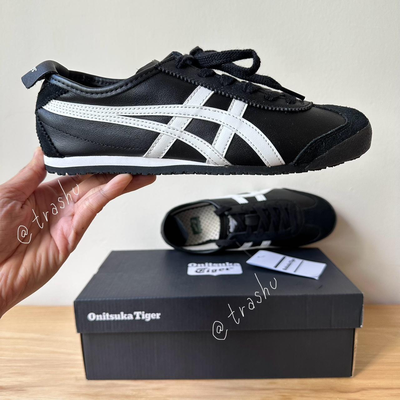 Onitsuka Tiger Mexico 66 in Black and White. Depop