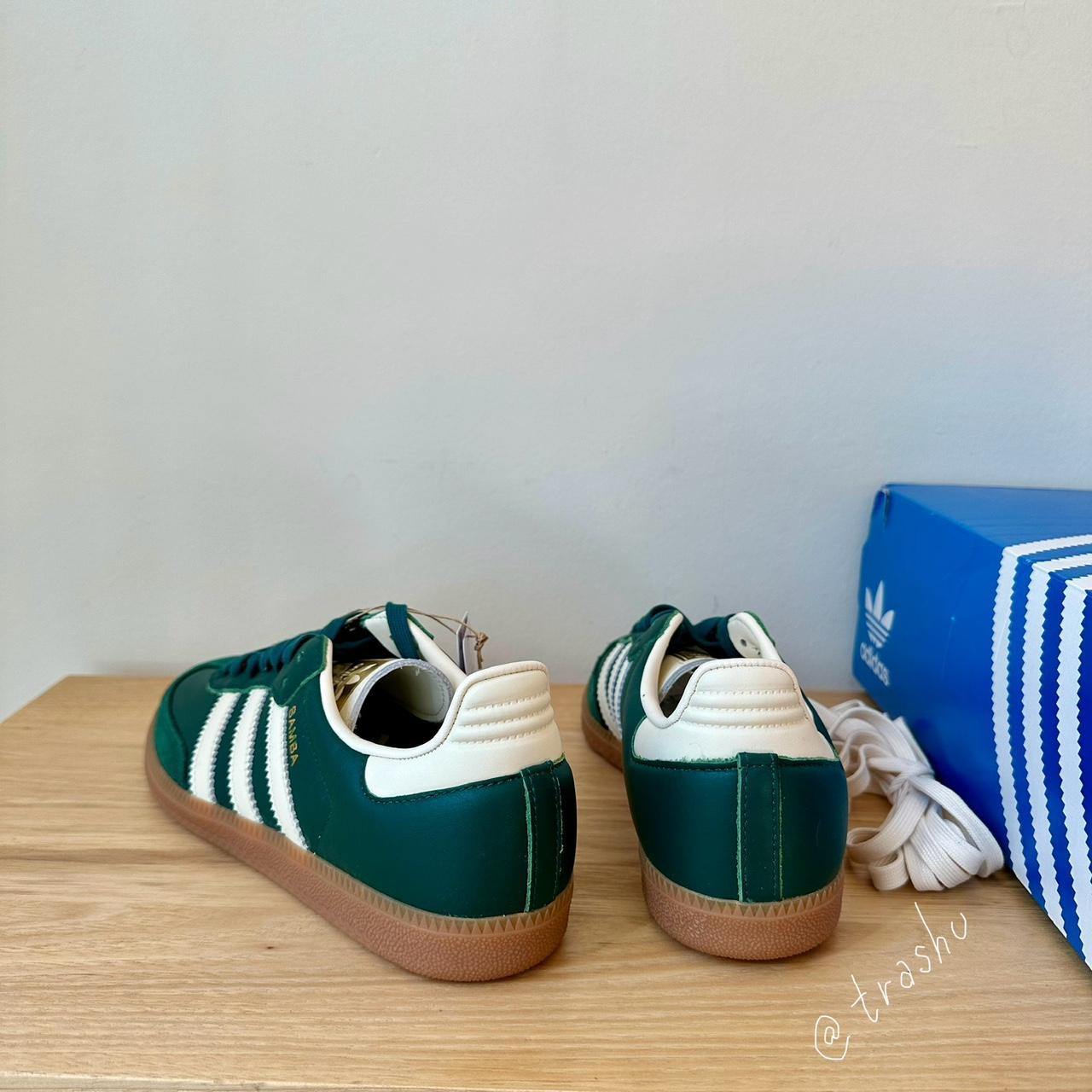 Adidas Samba OG Collegiate Green, Cream White, Gold... - Depop