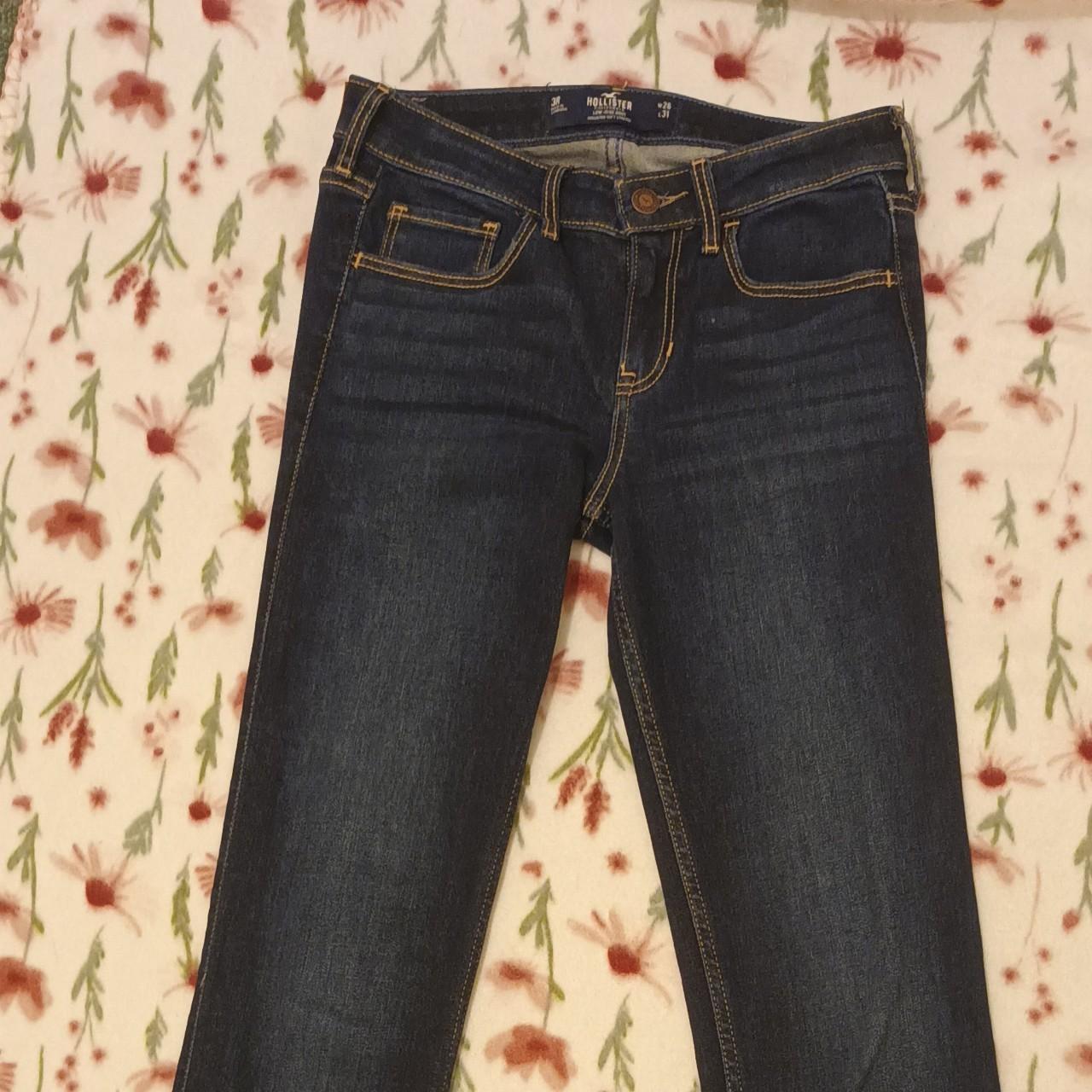 Holister dark washed blue low rise jeans Brand new... - Depop