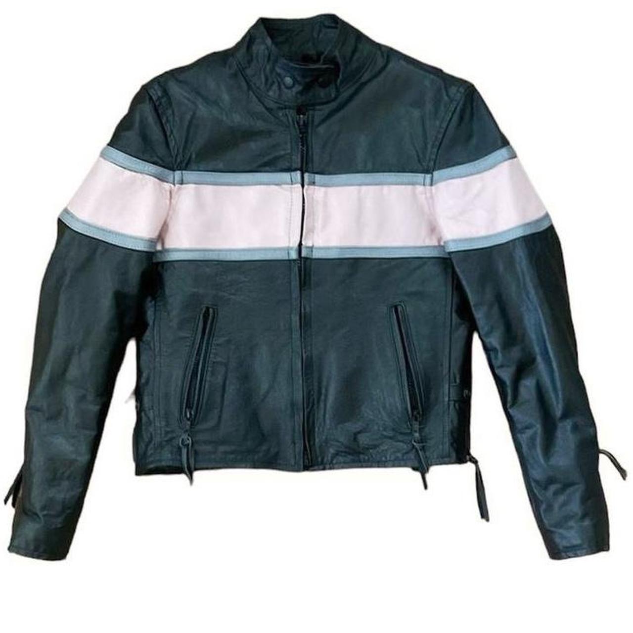 Genuine leather vintage motorcycle jacket Depop