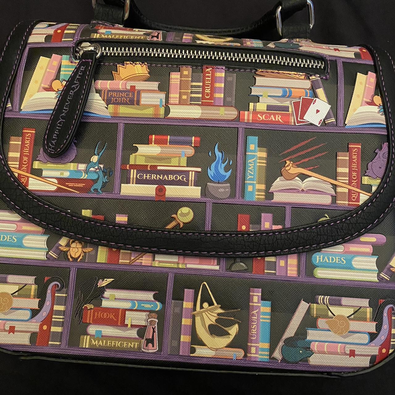 LOUNGEFLY DISNEY VILLAINS BOOKS CROSSBODY BAG