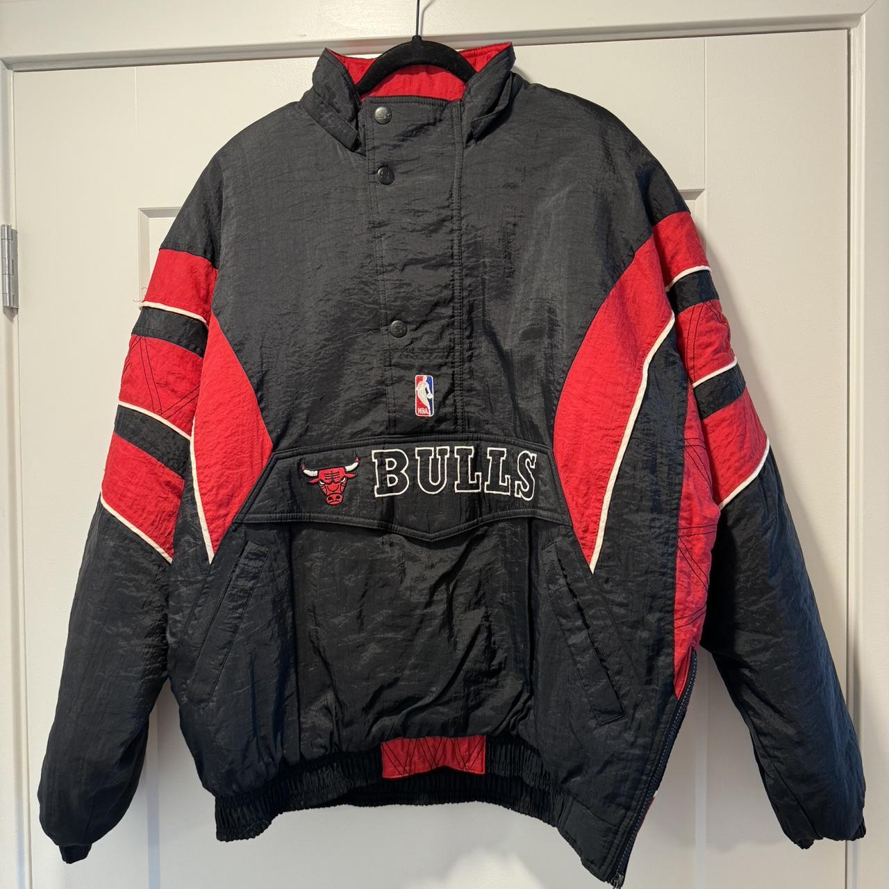 Vintage Chicago Bulls Starter Jacket Size:... - Depop