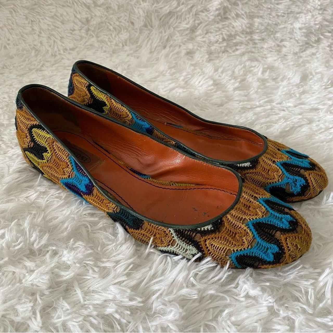 Missoni Women's Blue and Tan Loafers (2)