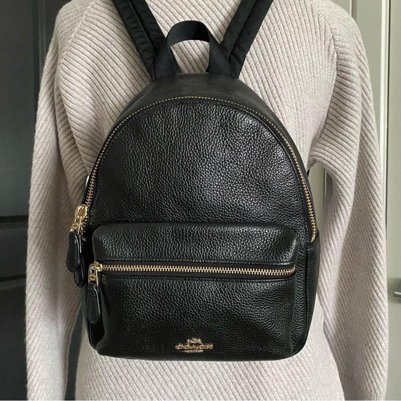 Coach mini black discount backpack