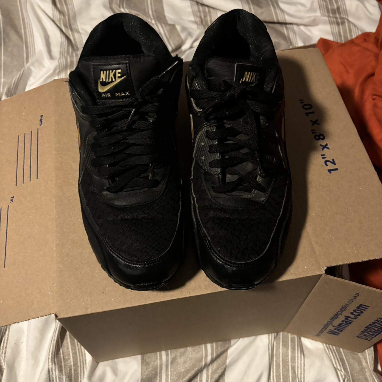 Nike air max 90s Size 9.5 Color gold with black - Depop