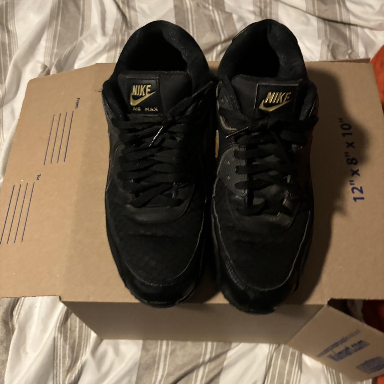Nike air max 90s Size 9.5 Color gold with black - Depop
