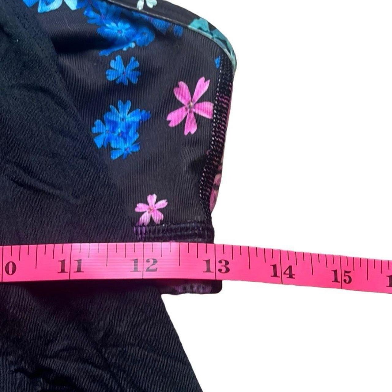 Lululemon Womens 6 Black Blue Floral Print No Limits