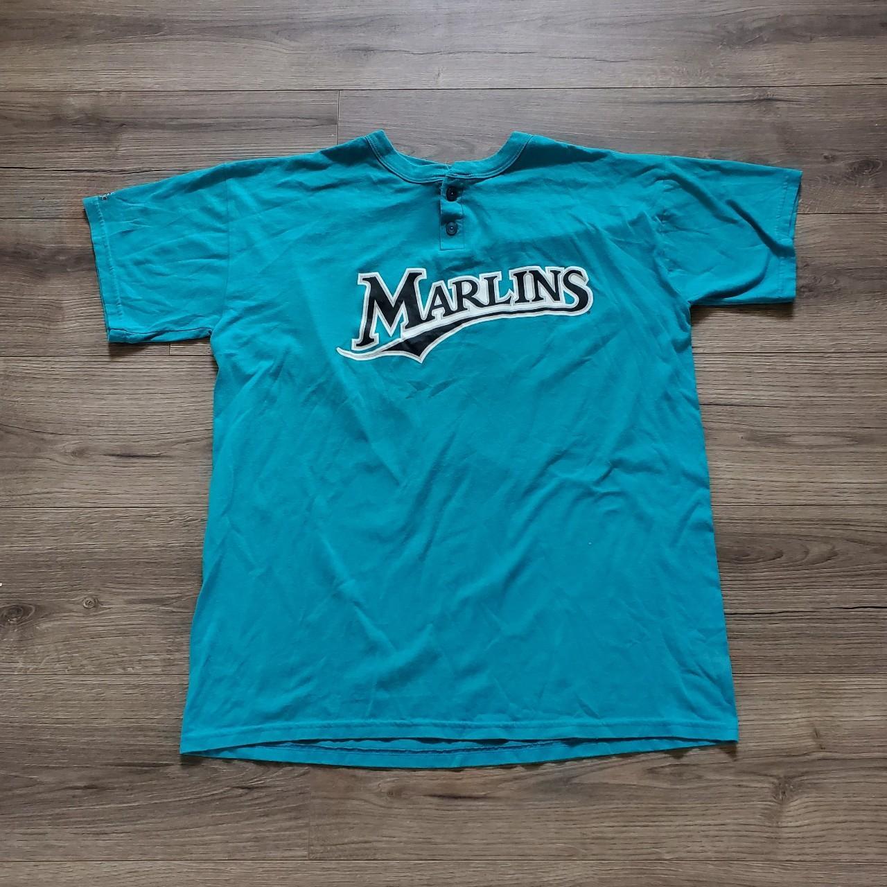 Pre-Owned: Kids Majestic Florida Marlins Jersey Pin - Depop