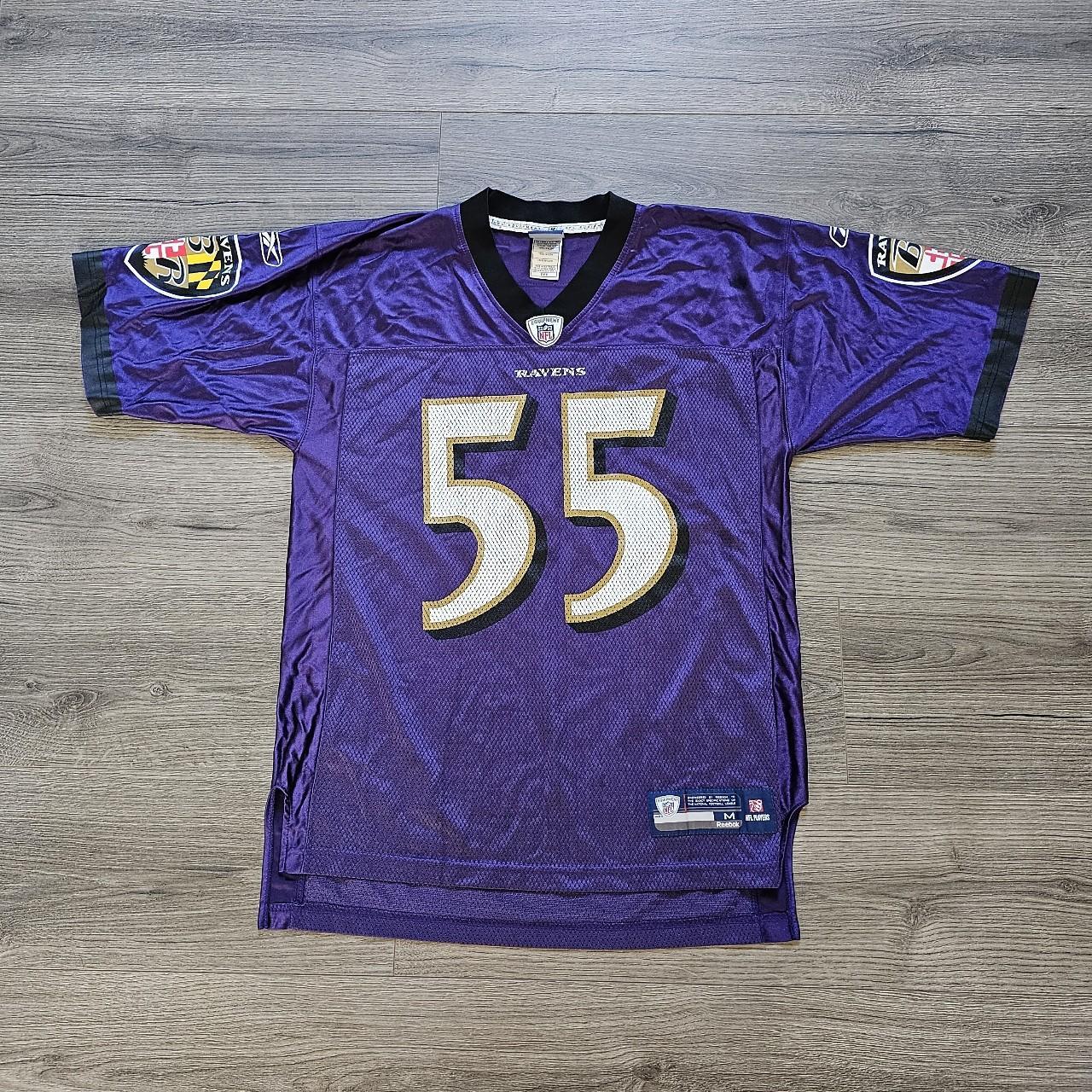 Baltimore Ravens NFL Reebok Equipment Logo Purple T-Shirt Men's