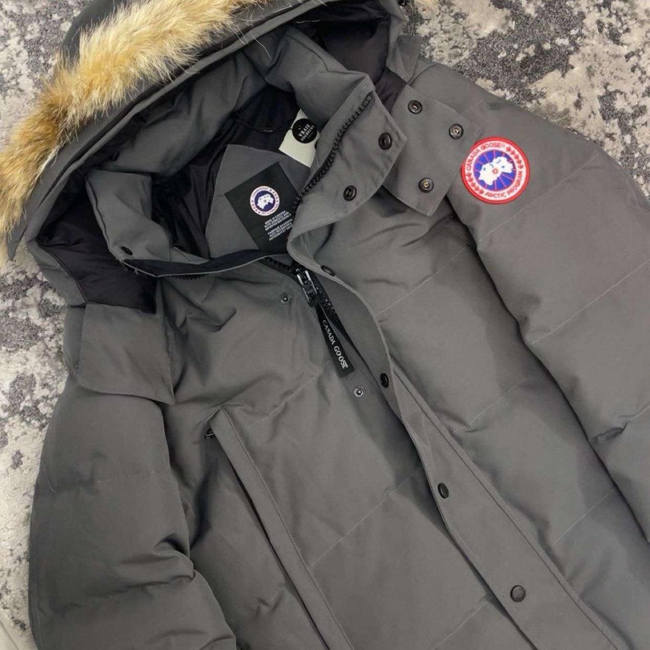 Grey Canada goose Wyndham parka Message for a video... - Depop