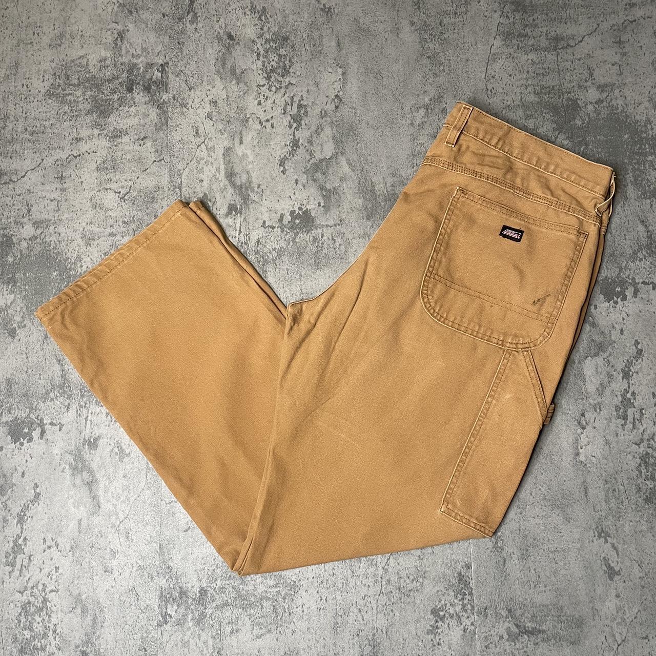 Dickies Jeans Tan RN20697 carpenter work style jeans... - Depop