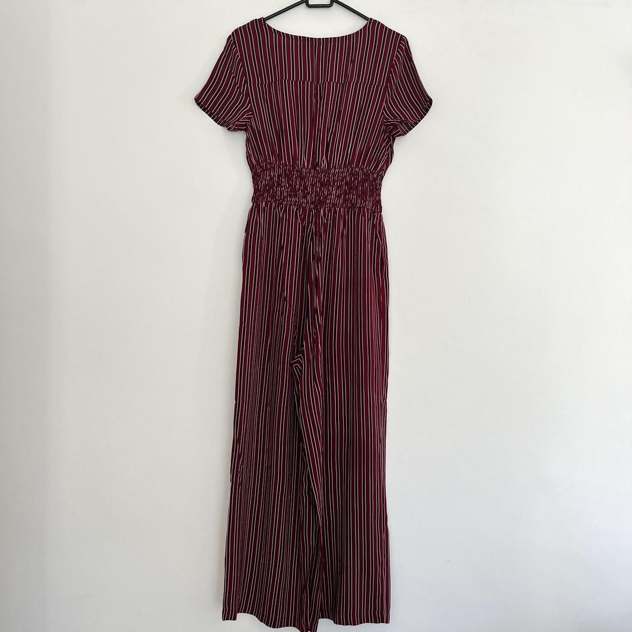 Hollister stripe jumpsuit size S Gorgeous maroon