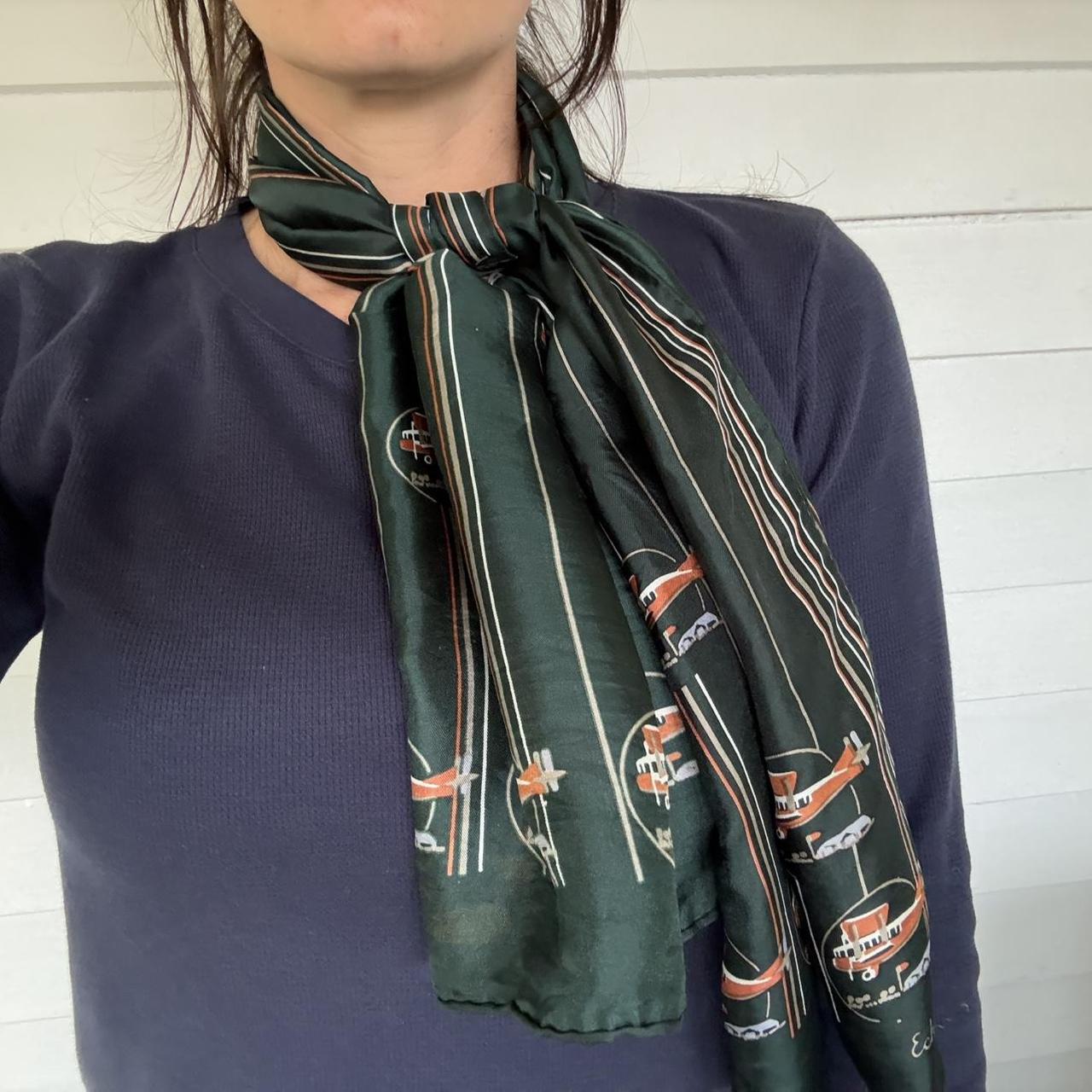 Echo Women's Scarf - Green/Multi – Chic dark gree… - image 5