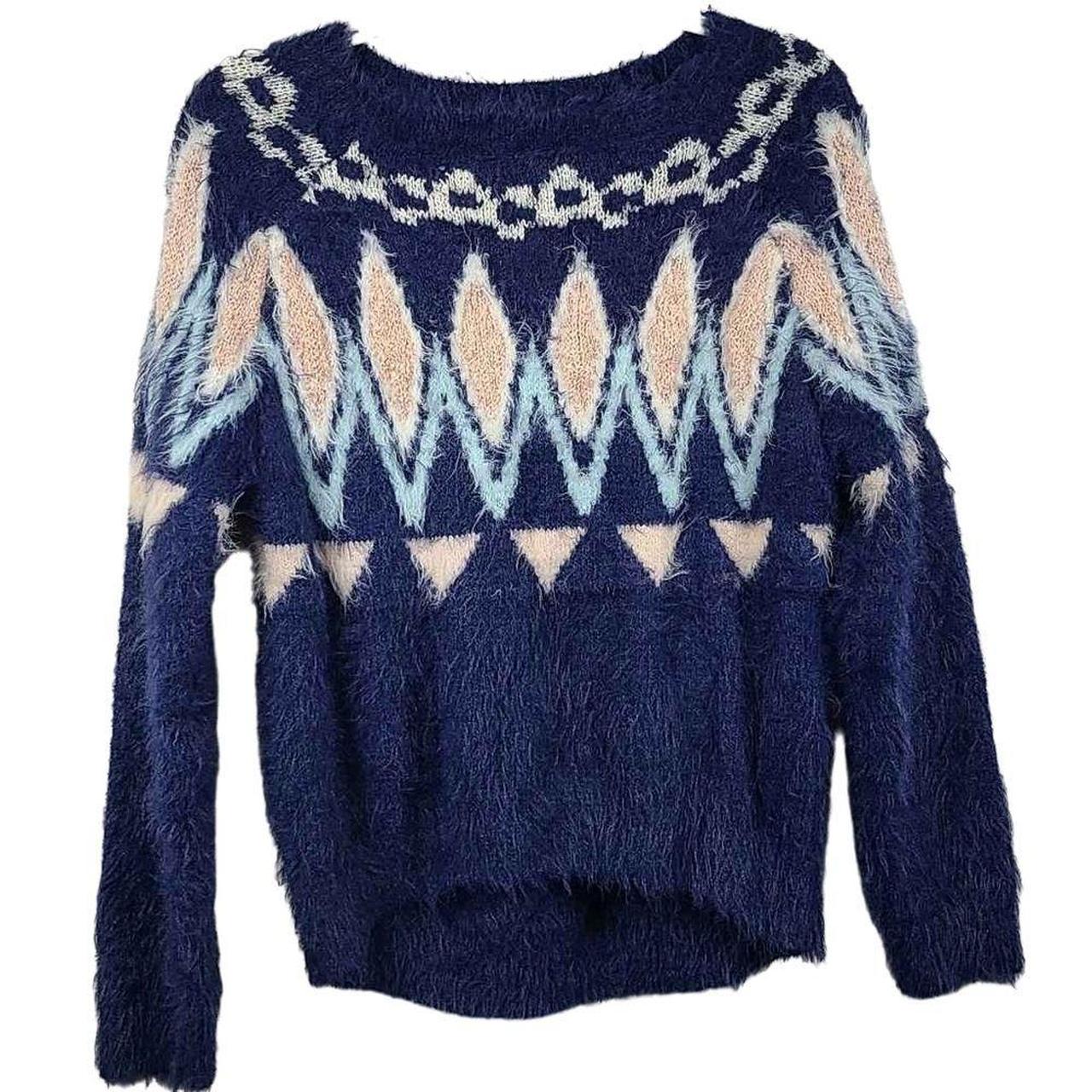 Women's Lc Lauren Conrad Fairisle Eyelash Boatneck - Depop