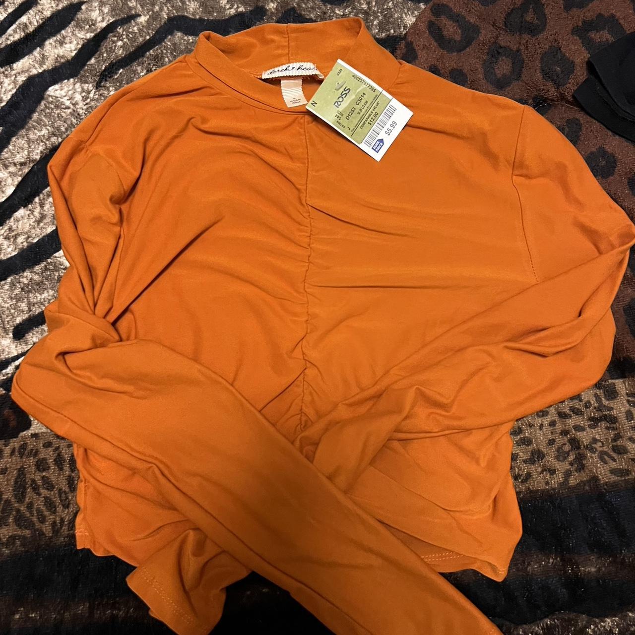 Derek heart orange tube top Strapless top Size - Depop