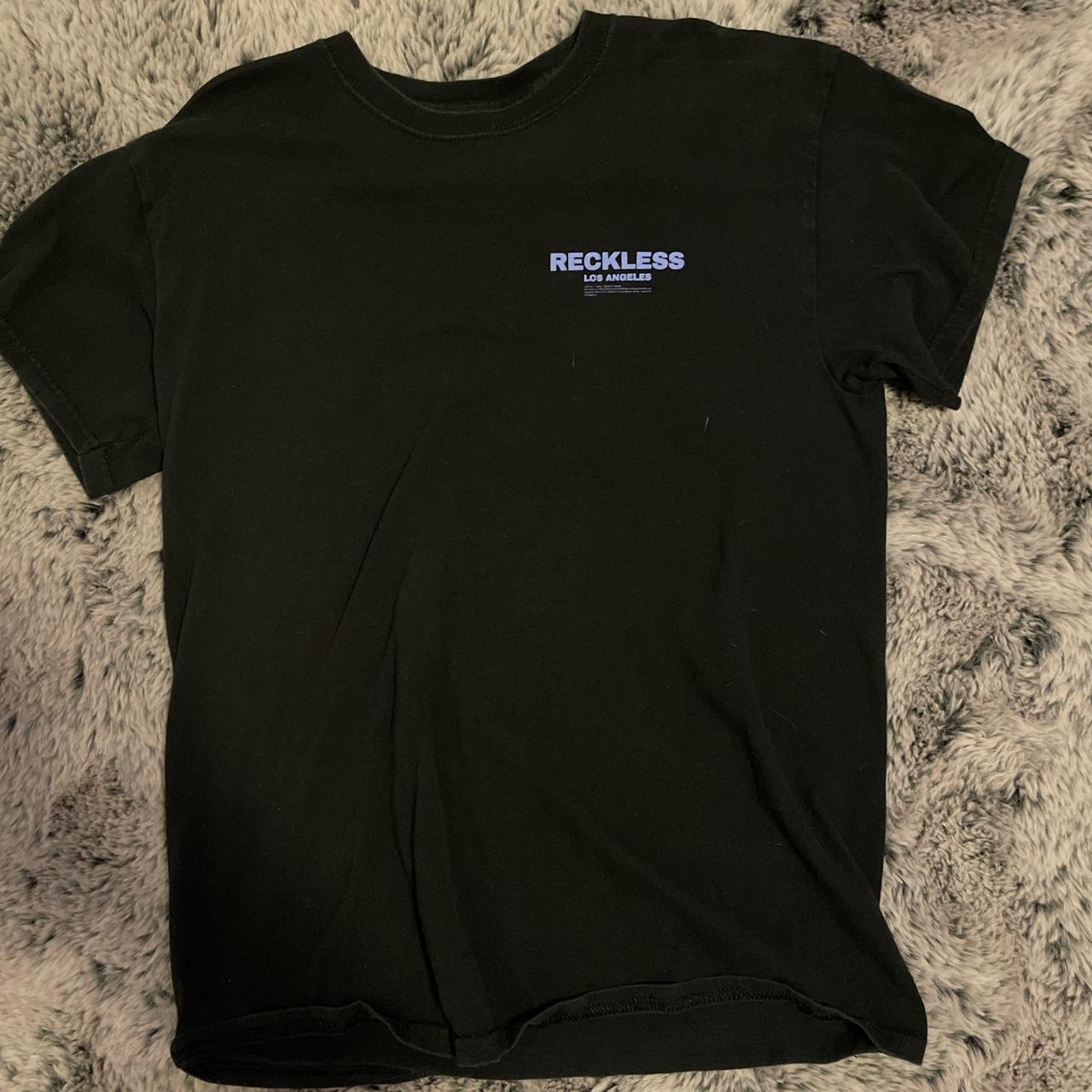 black reckless tshirt - Depop