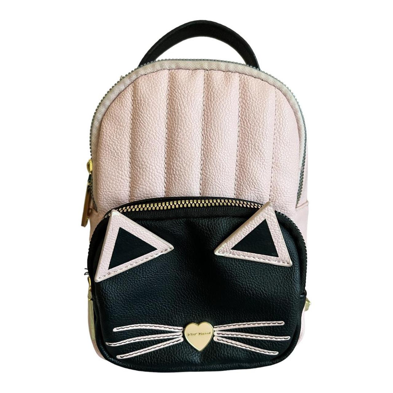 Betsey johnson pink outlet and black backpack