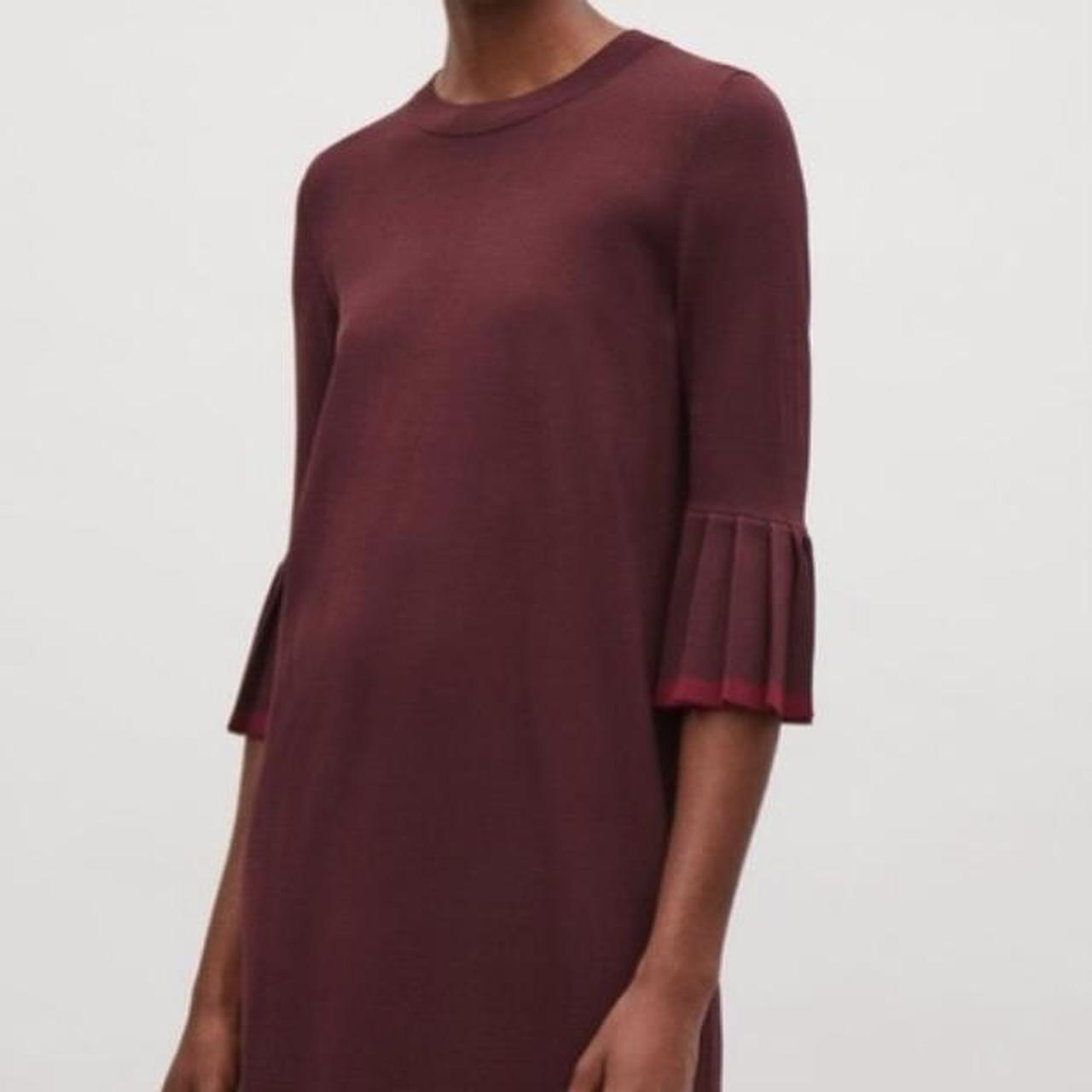 Cos burgundy outlet dress