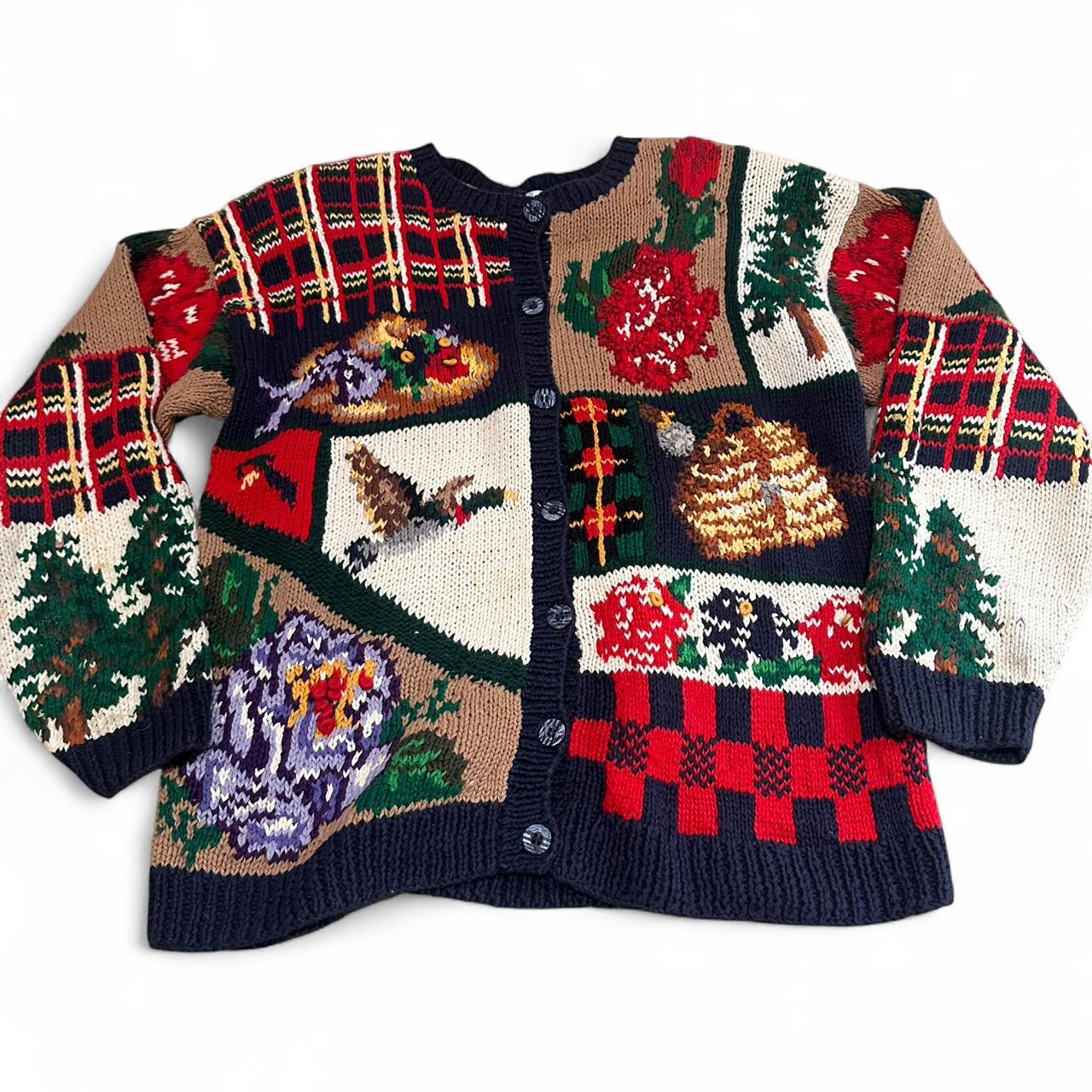 Women's Sweater - Multi/Red - L – Vintage 1991 Th… - image 1