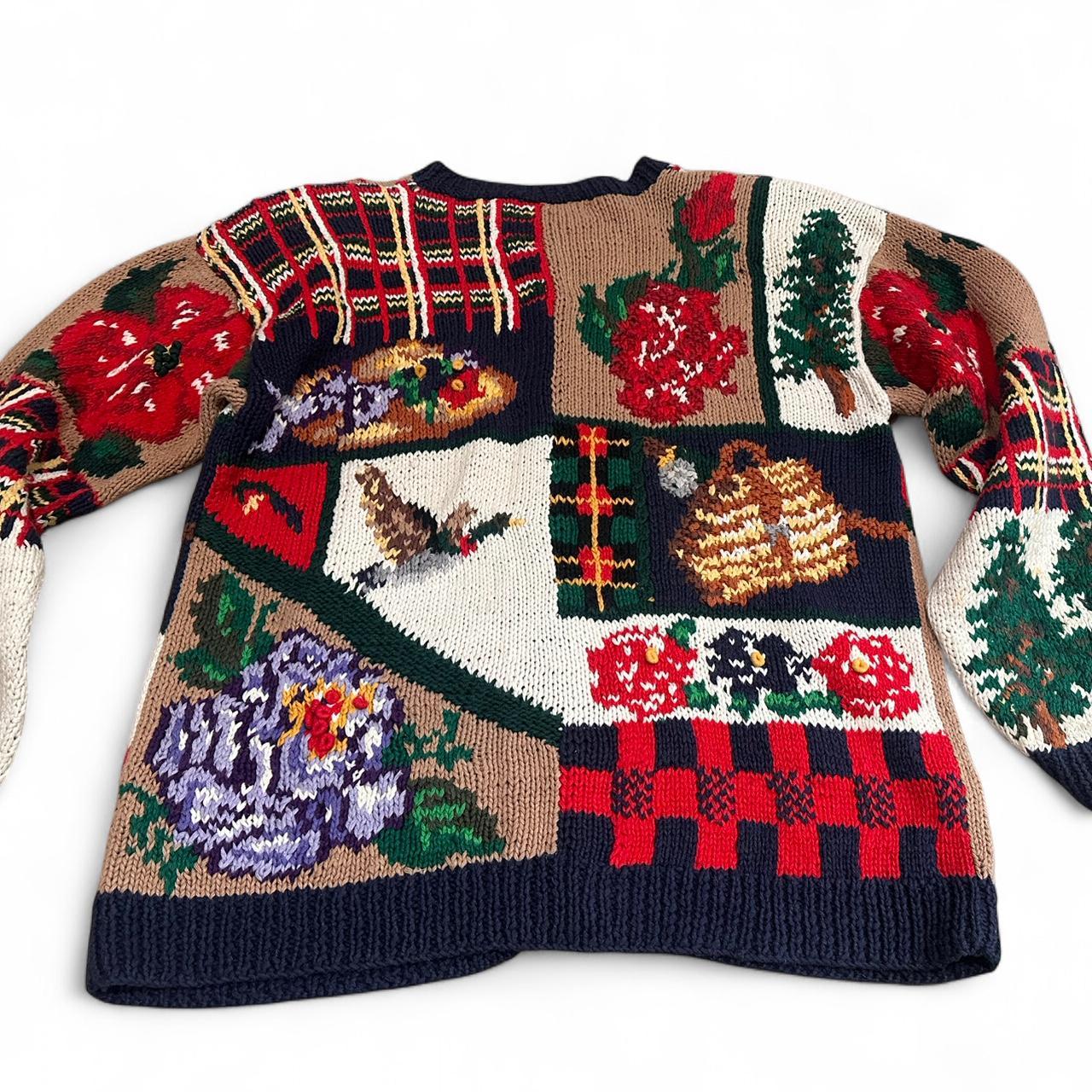 Women's Sweater - Multi/Red - L – Vintage 1991 Th… - image 4