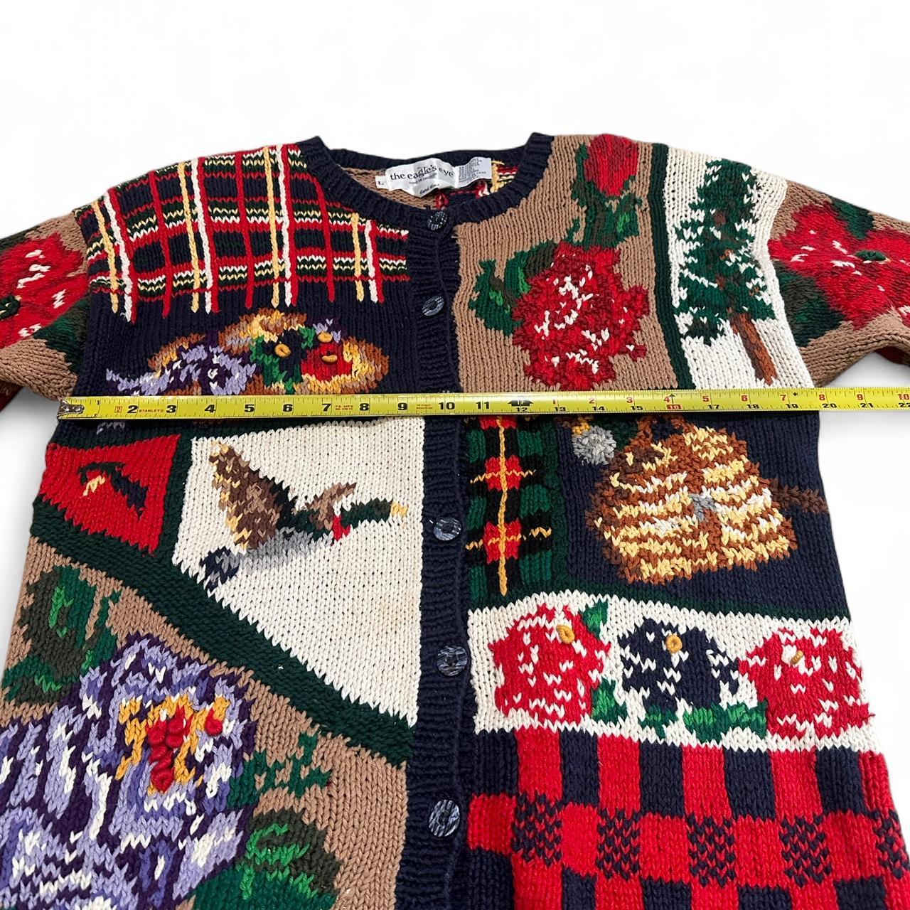 Women's Sweater - Multi/Red - L – Vintage 1991 Th… - image 3