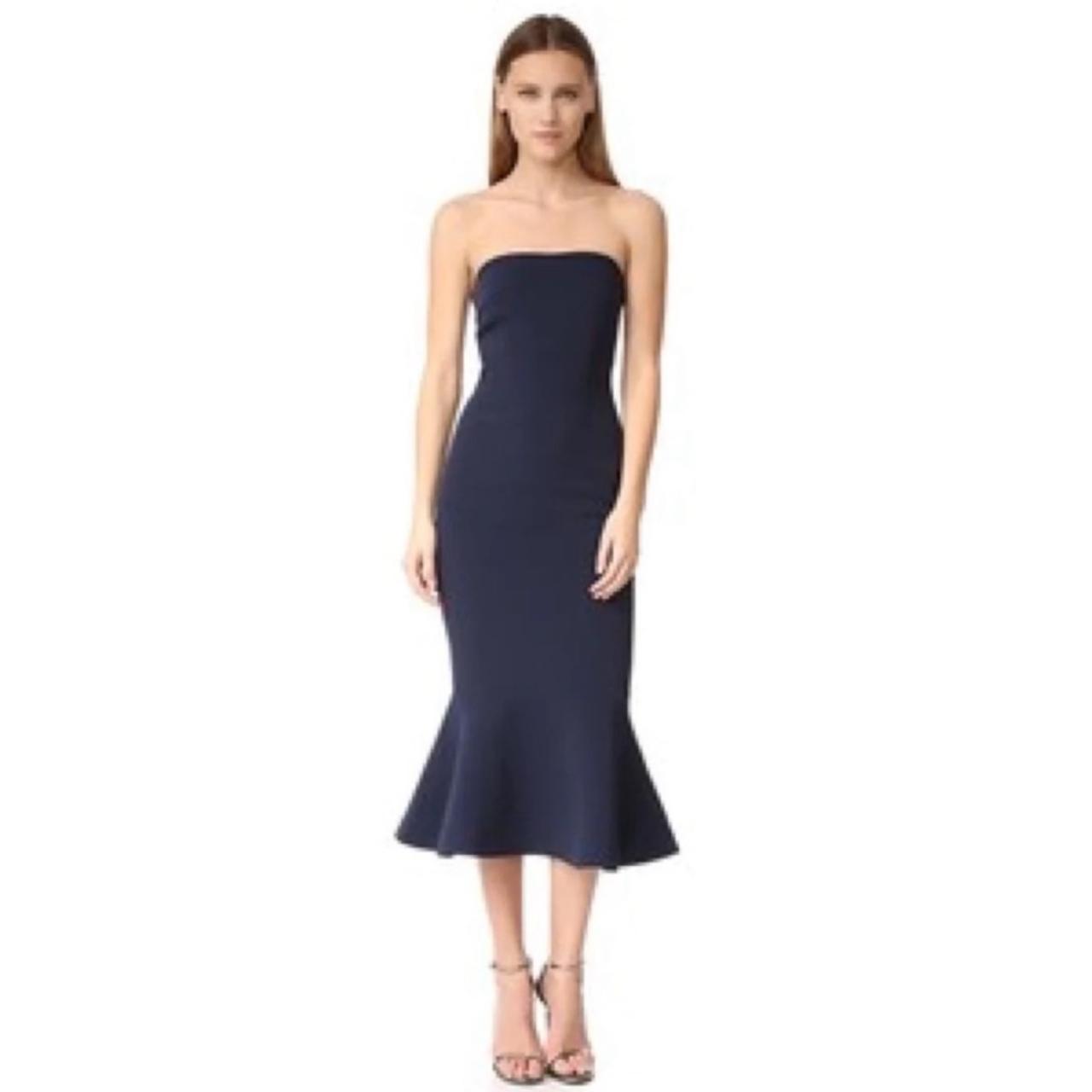 Cinq a Sept Luna Strapless Dress in Navy Size 2