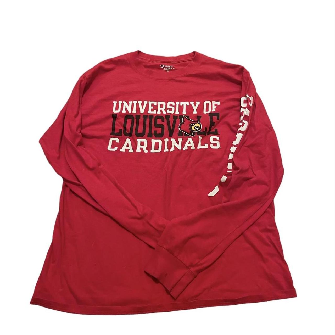 University of Louisville Cardinals Long Sleeve T-Shirt | Champion Products | Black | Large
